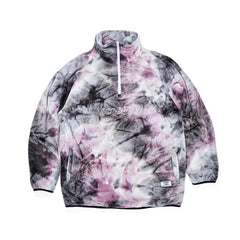 Logo Fleece Hn Zipup Tie Dye Black / Purple