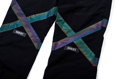 Pot-X Rainbow Reflective Jogger Pants Black