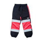 Box Double Line Reflective Jogger Pants Hot Pink