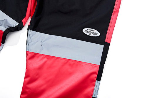 Box Double Line Reflective Jogger Pants Hot Pink