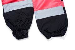 Box Double Line Reflective Jogger Pants Hot Pink
