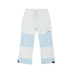 Double Box Track Pants White / Sky