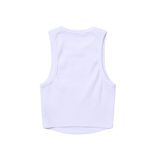 B Logo Sleeveless Top White