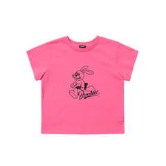 Summer Sunday Rabbit Crop Top Pink