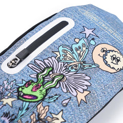 Trippy Rb World Zipper Pocket Glove Denim