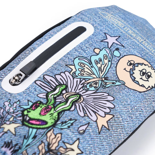 Trippy Rb World Zipper Pocket Glove Denim