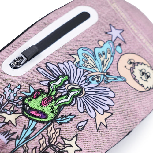 Trippy Rb World Zipper Pocket Glove Pink