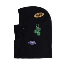 Variety Patch Double String Hoodwarmer Black