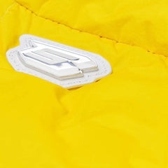 Irregular Hooded Padding Jumper Yellow