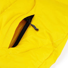 Irregular Hooded Padding Jumper Yellow