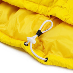 Irregular Hooded Padding Jumper Yellow
