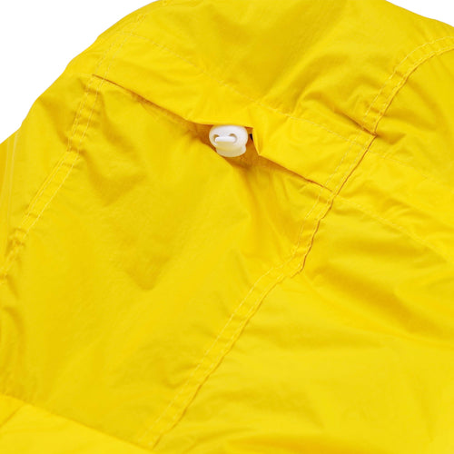 Irregular Hooded Padding Jumper Yellow