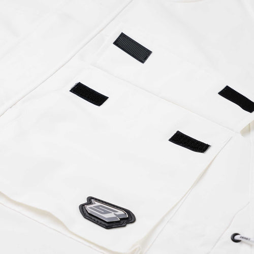 Big Pocket Hooded Jacket White