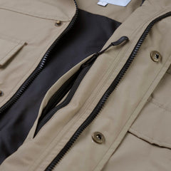 Big Pocket Hooded Jacket Beige