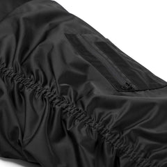 Double Zipper Shirring Ma-1 Jacket Black