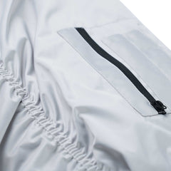 Double Zipper Shirring Ma-1 Jacket Khaki / Gray