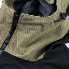 Mmm Hf Windbreaker Hooded Jacket Black / Corduroy Beige