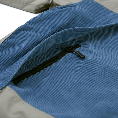 Mmm Hf Windbreaker Hooded Jacket Ash Khaki / Corduroy Sky