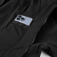 Soft Peach Hooded Jacket Black