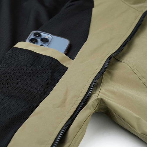 Soft Peach Hooded Jacket Khaki