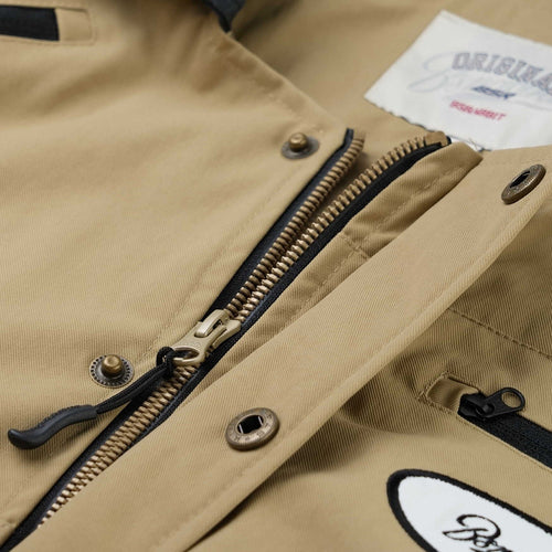 Variety Patch Snap Jacket Beige