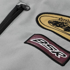 Variety Patch Snap Jacket Ash Blue