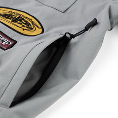 Variety Patch Snap Jacket Ash Blue