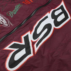 Bsr Sporty Track Jacket Burgundy