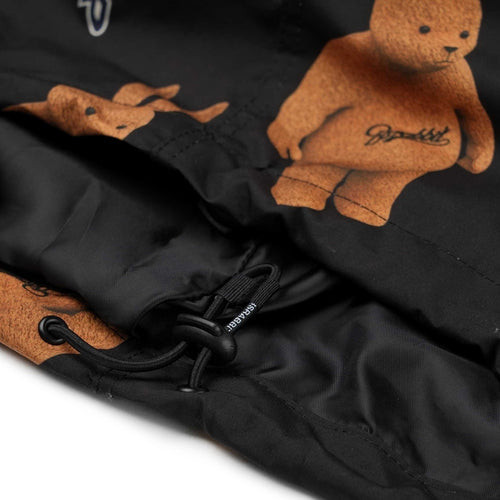 3D Bearrabbit Hooded Anorak Jacket Black