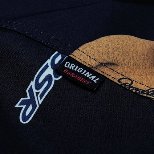 3D Bearrabbit Hooded Anorak Jacket Black