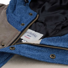 Hf Soft Hooded Anorak Jacket Denim / Khaki