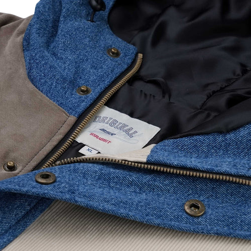 Hf Soft Hooded Anorak Jacket Denim / Khaki