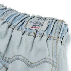 Dsxbs Super Wide Line Ventilation Wax Real Denim Pants Light Blue