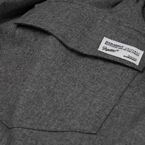 Logo Herringbone Super Wide Ventilation Pants Charcoal