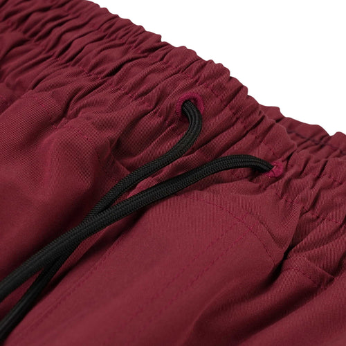 Logo Cotton Super Wide Ventilation Pants Burgundy