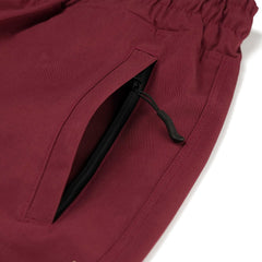 Logo Cotton Super Wide Ventilation Pants Burgundy
