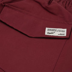 Logo Cotton Super Wide Ventilation Pants Burgundy