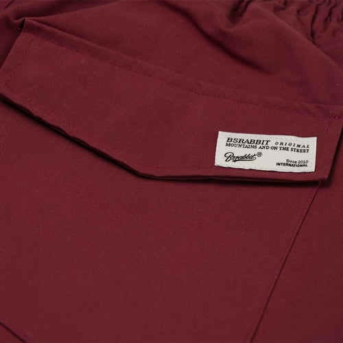 Logo Cotton Super Wide Ventilation Pants Burgundy