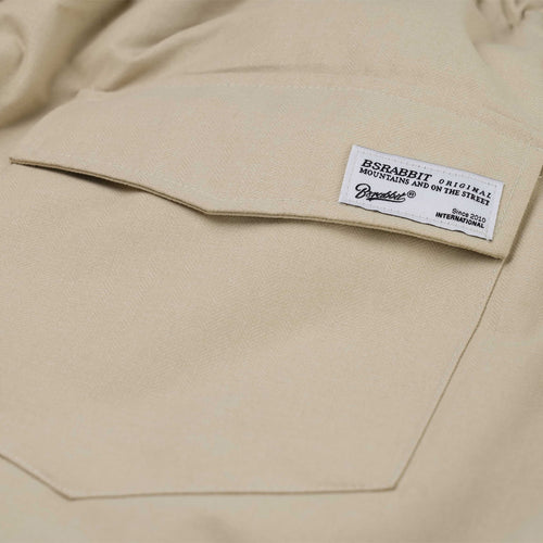 Logo Super Wide Ventilation Pants Beige
