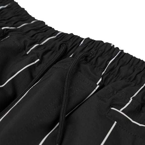 Stripe Sporty Super Wide Jogger Pants Black