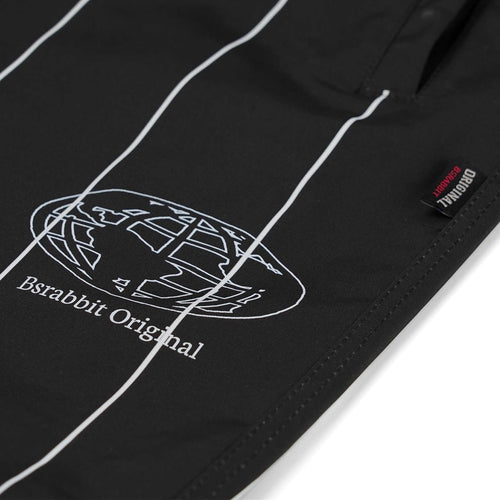 Stripe Sporty Super Wide Jogger Pants Black