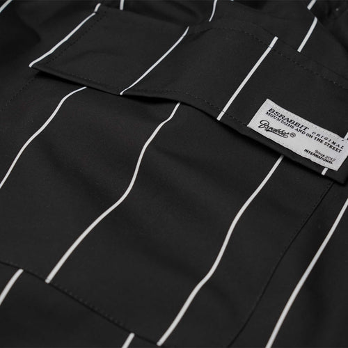 Stripe Sporty Super Wide Jogger Pants Black