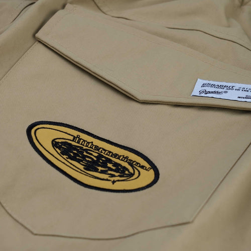 Variety Patch Super Wide Ventilation Pants Beige