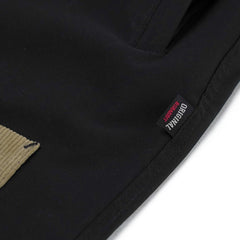 Open 4 Pocket Wide Track Pants Black / Corduroy Beige