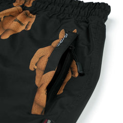 3D Bearrabbit Wide Track Pants Black