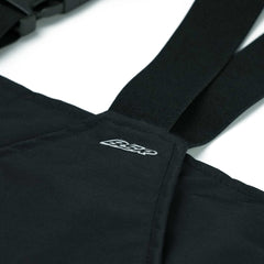 Cargo Pocket Wide Bib Pants Black