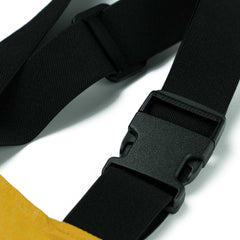 Cargo Pocket Wide Bib Pants Herringbone Mustard