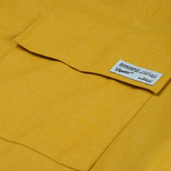 Cargo Pocket Wide Bib Pants Herringbone Mustard