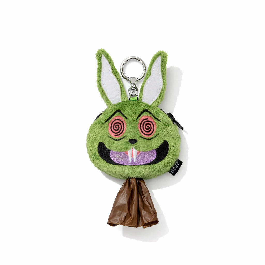 2526FW BSRABBIT Trippy Rabbit Stuffed Coin Wallet Green