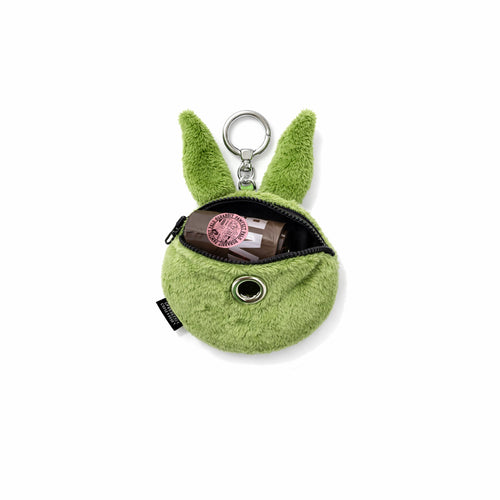 Trippy Rabbit Stuffed Coin Wallet Green – Poop Bag Edition
